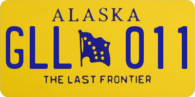 AK license plate GLL011