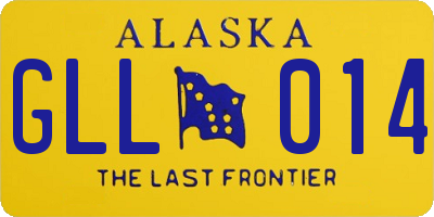 AK license plate GLL014