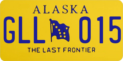AK license plate GLL015