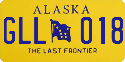 AK license plate GLL018