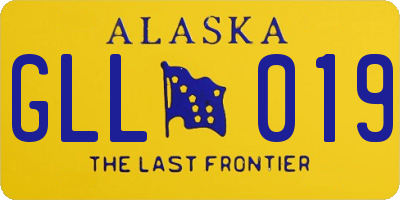 AK license plate GLL019