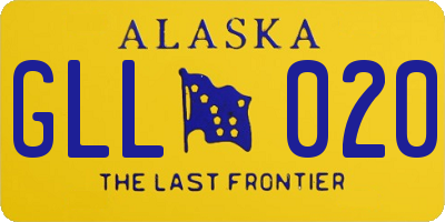 AK license plate GLL020