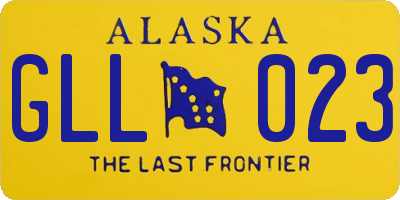 AK license plate GLL023