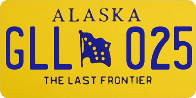 AK license plate GLL025