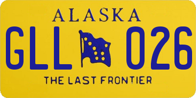 AK license plate GLL026