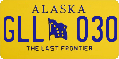 AK license plate GLL030