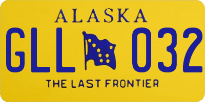 AK license plate GLL032