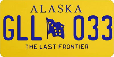 AK license plate GLL033