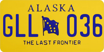 AK license plate GLL036