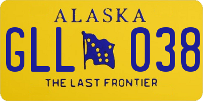 AK license plate GLL038