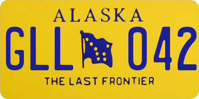 AK license plate GLL042