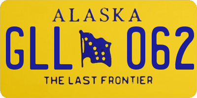 AK license plate GLL062