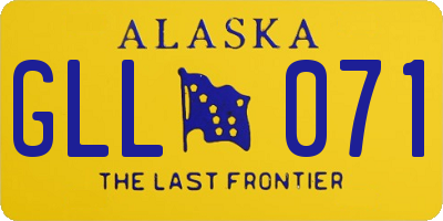 AK license plate GLL071