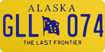 AK license plate GLL074