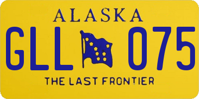 AK license plate GLL075