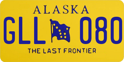 AK license plate GLL080