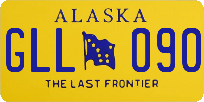 AK license plate GLL090