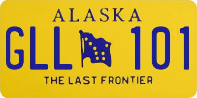 AK license plate GLL101