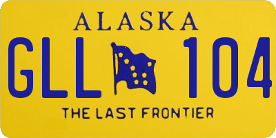 AK license plate GLL104