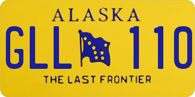 AK license plate GLL110