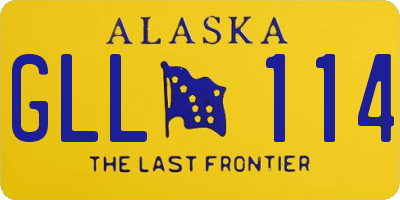 AK license plate GLL114