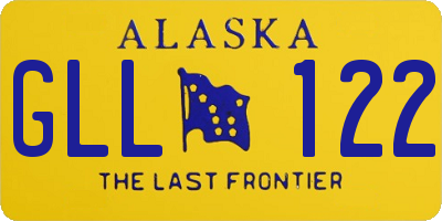 AK license plate GLL122