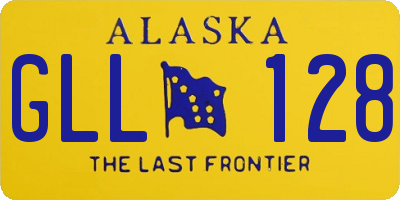 AK license plate GLL128