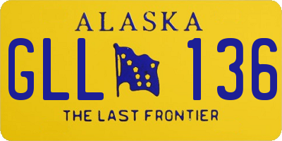 AK license plate GLL136
