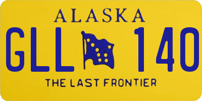 AK license plate GLL140