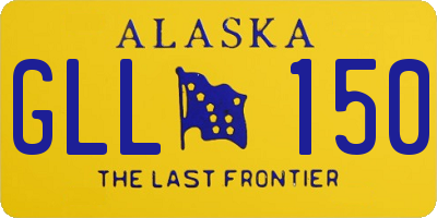 AK license plate GLL150