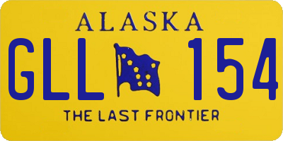 AK license plate GLL154