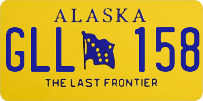 AK license plate GLL158