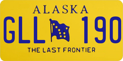AK license plate GLL190