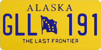 AK license plate GLL191