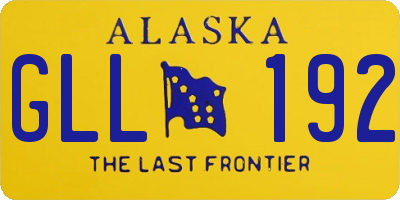 AK license plate GLL192