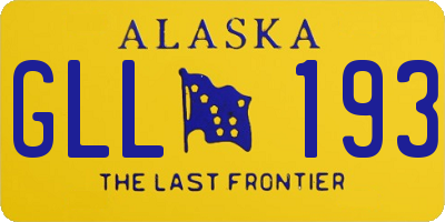AK license plate GLL193
