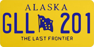 AK license plate GLL201