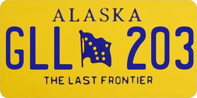 AK license plate GLL203