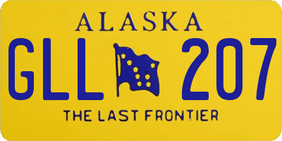 AK license plate GLL207