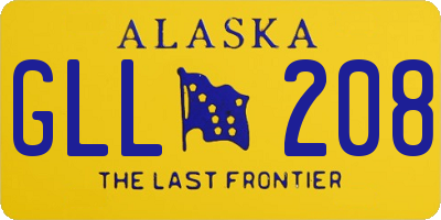 AK license plate GLL208