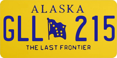 AK license plate GLL215