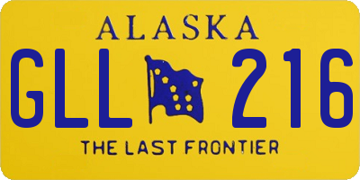 AK license plate GLL216