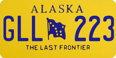 AK license plate GLL223
