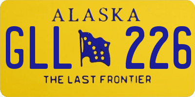 AK license plate GLL226