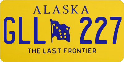 AK license plate GLL227