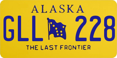 AK license plate GLL228