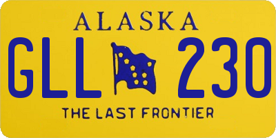 AK license plate GLL230