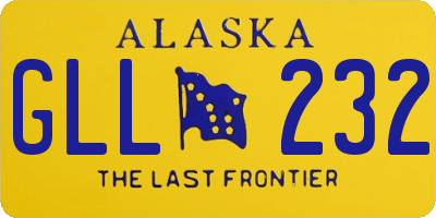AK license plate GLL232