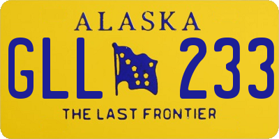 AK license plate GLL233