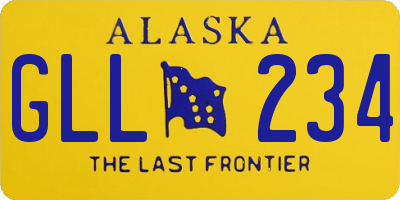 AK license plate GLL234